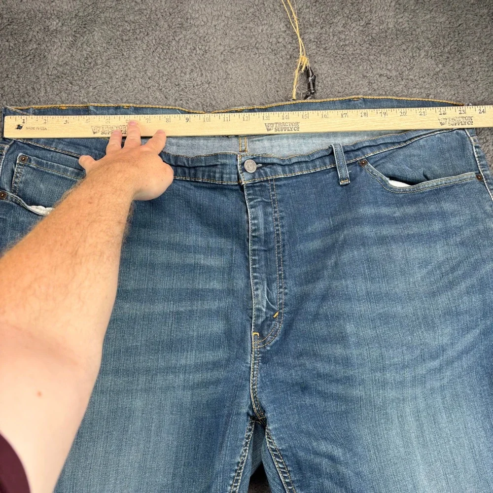 Levis 541 Athletic Taper‎ Mens Blue Stretch Denim Jeans W50 L30 Medium Wash